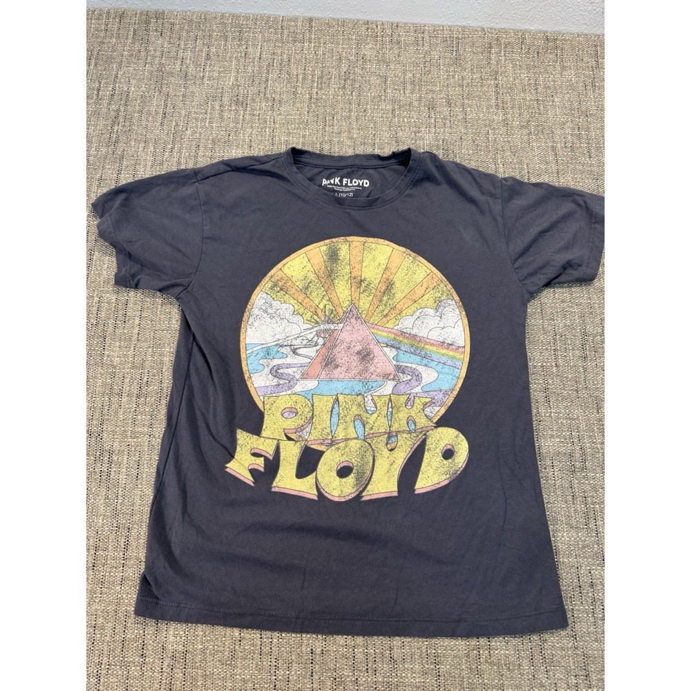 Pink‎ Floyd Kids Size Large (10-12) Short Sleeve T Shirt Gray 16 In 21 In